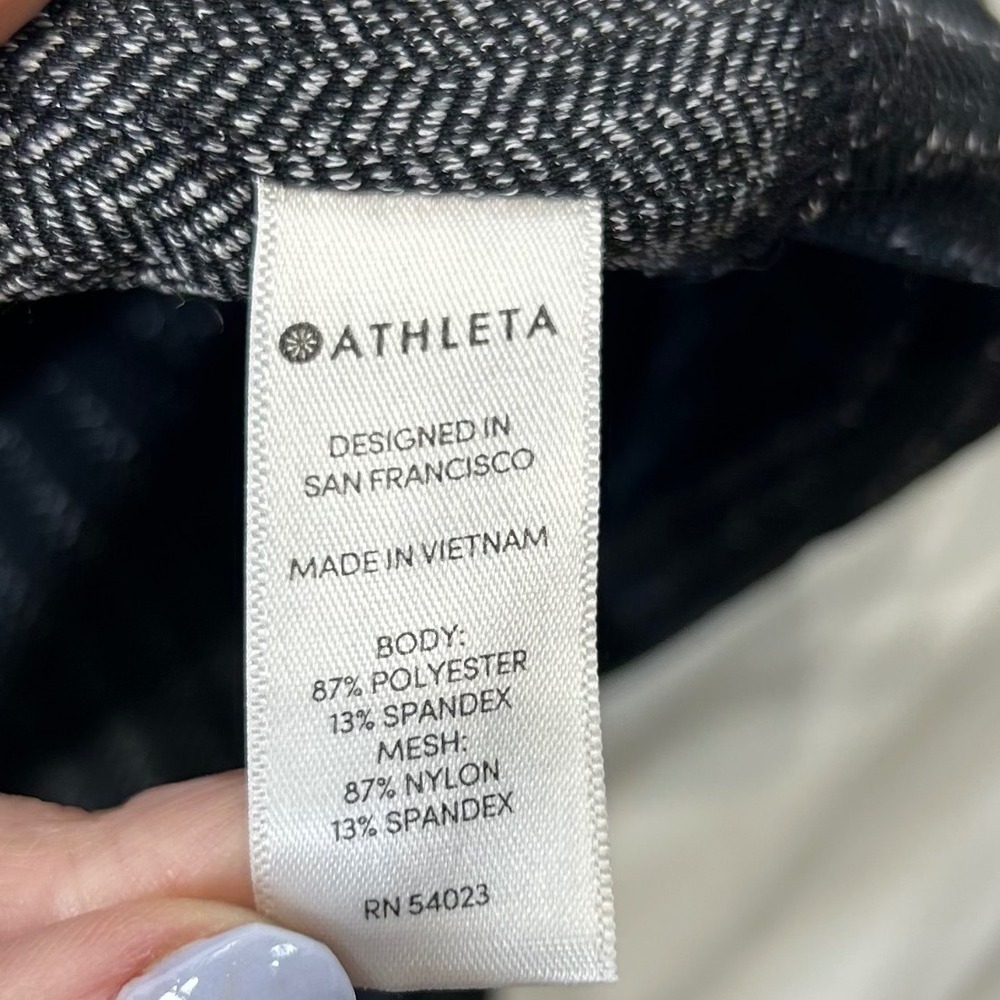 Athleta Dark Academia Herringbone Split Hem Leggings Small Tall Gray ST 353504 - Picture 5 of 11